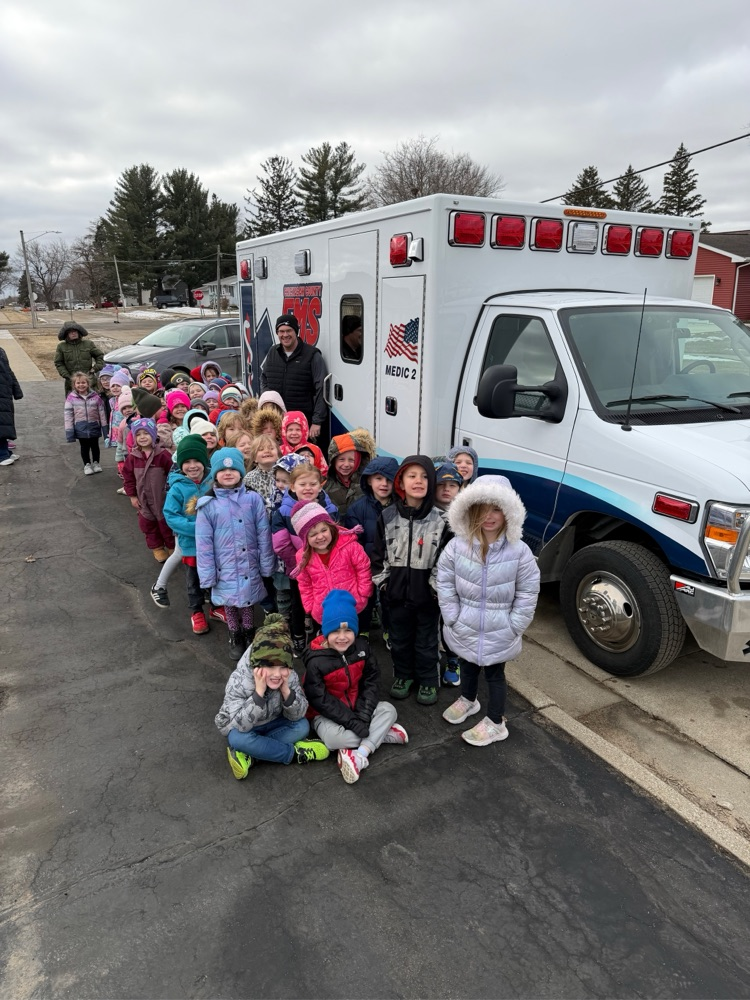 Our 4 year old Preschool students were lucky to have been able to tour one of CCEMS's ambulances earlier this spring and learned about what paramedics and the rest of the crew do to help our community.