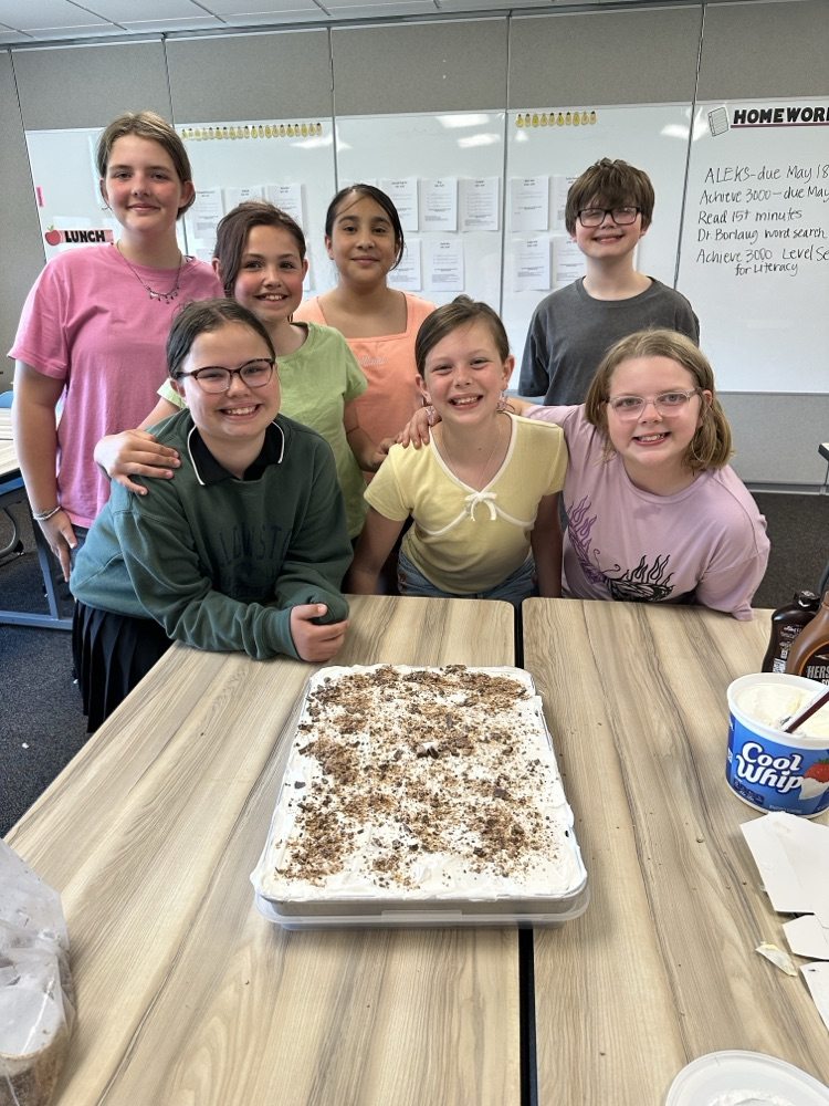 These 5th graders worked so hard to perfect their fancy desserts for Monday’s special dinner.