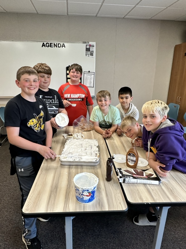 These 5th graders worked so hard to perfect their fancy desserts for Monday’s special dinner.