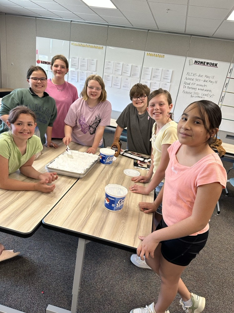 These 5th graders worked so hard to perfect their fancy desserts for Monday’s special dinner.