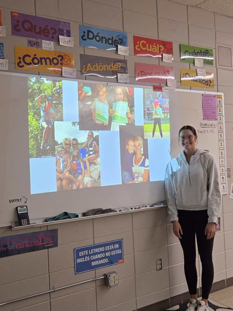Seniors in Mrs. Macon's Spanish IV classes enjoyed lunch at Rancho Viejo on Wednesday. They also presented to their classmates this week their final project, "Cuando era niño" where they had