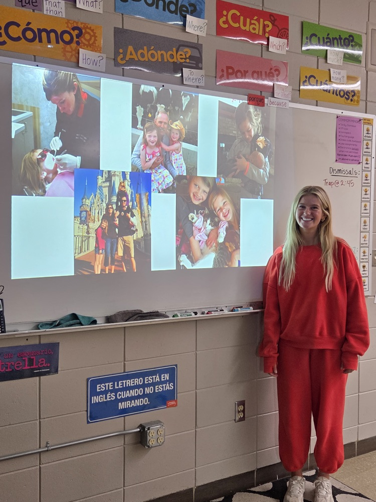 Seniors in Mrs. Macon's Spanish IV classes enjoyed lunch at Rancho Viejo on Wednesday. They also presented to their classmates this week their final project, "Candi era niño" where they had