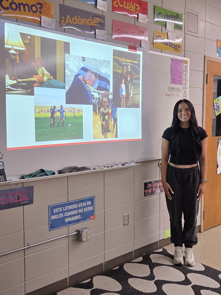 Seniors in Mrs. Macon's Spanish IV classes enjoyed lunch at Rancho Viejo on Wednesday. They also presented to their classmates this week their final project, "Candi era niño" where they had
