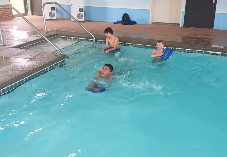 The students have been making a splash in their Water Smart class! 🌊 Students have been building confidence in the water while practicing important safety skills such as floating, breath control, treading water, and different swim strokes.