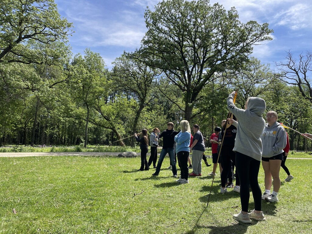 7th graders enjoyed a field trip to Twin Ponds on Wednesday! They experienced fishing, atlatl, shooting pellet guns, pond study, and archery!