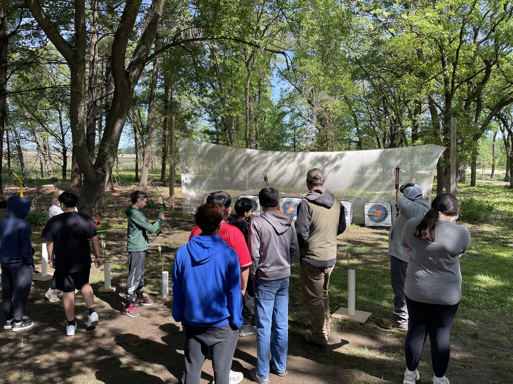 7th graders enjoyed a field trip to Twin Ponds on Wednesday! They experienced fishing, atlatl, shooting pellet guns, pond study, and archery!