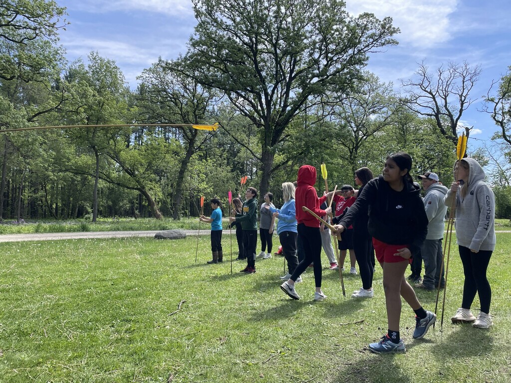 7th graders enjoyed a field trip to Twin Ponds on Wednesday! They experienced fishing, atlatl, shooting pellet guns, pond study, and archery!