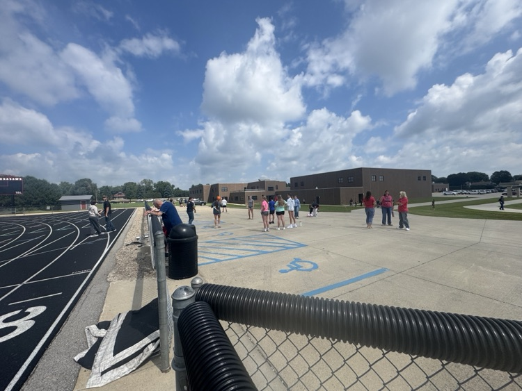 The first day is underway! Some of the middle schoolers got a chance to get outside and stretch their legs a bit!