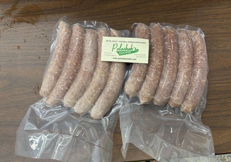 Mrs. Schmitt and Advanced Foods Class would like to thank Polashek's Locker in Protivin for their donation of bratwurst for a grilling lab. Hopefully between the rain this week, Advanced Foods will be able to grill. 