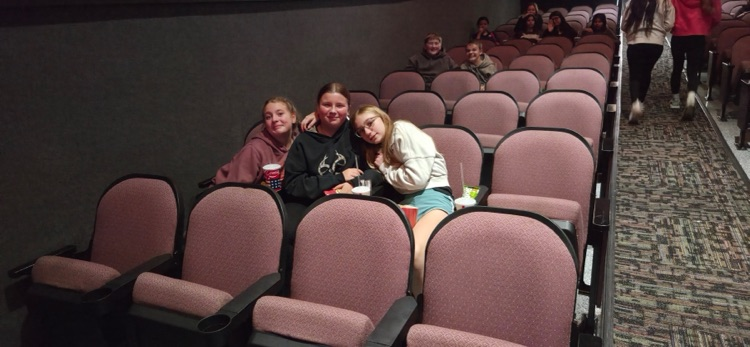 7th graders went to watch a movie at the Sumner Theater for their quarter reward party.   