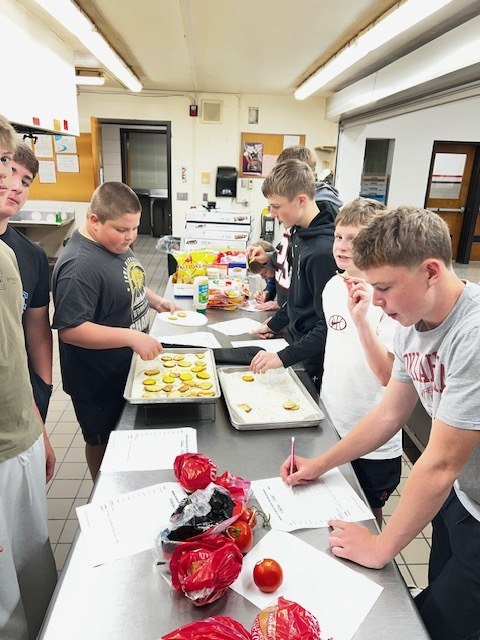 Advanced Foods students have been learning about herbs and spices. They completed several assignments to understand the differences between them, how to use them to season dishes, and how to identify them by their scent and color. To finish the unit, the class held a taste-testing session and learned why proper seasoning is essential for every chef.