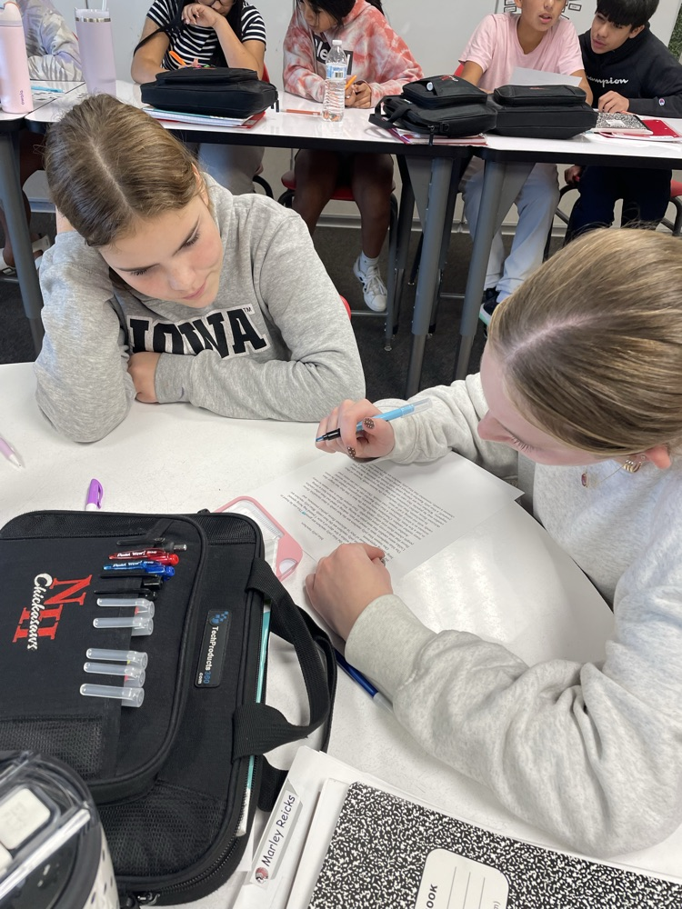 When 7th graders become the essay editors! Hunting for spelling, grammar, and punctuation mistakes like pros!