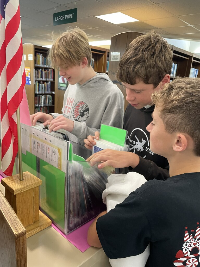7th graders had the opportunity to walk to the library yesterday. Thank you Carrie for teaching us about all that the New Hampton Public Library has to offer! 