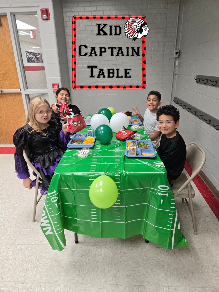 Congratulations to our September and October Kid Captains, Juan Pablo & Emery.  They were able to enjoy their lunch at the Kid Captain table with friends!! Be on the lookout for their recognitions at an upcoming Chickasaw Basketball game! 