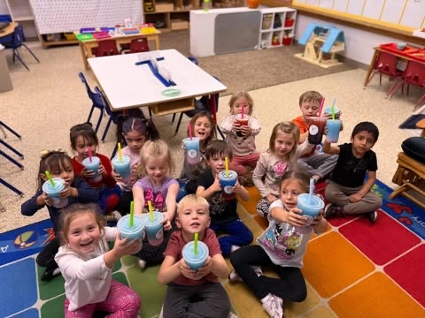 Miss Bry's TK class has been so good, it's SCARY! These kiddos spent all month earning a class party with their positive behavior. Special thanks to Sips on Main for making our class party extra fun and extra tasty!" 