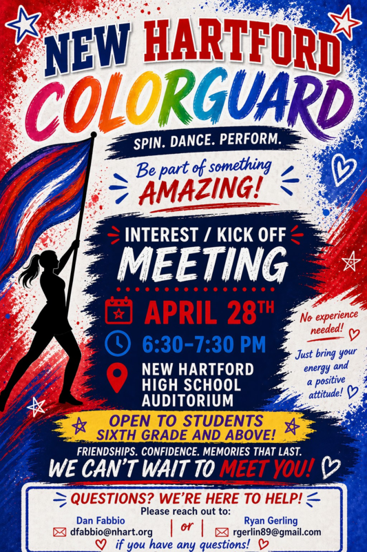 New Hartford Colorguard Interest / Kickoff Meeting!!!