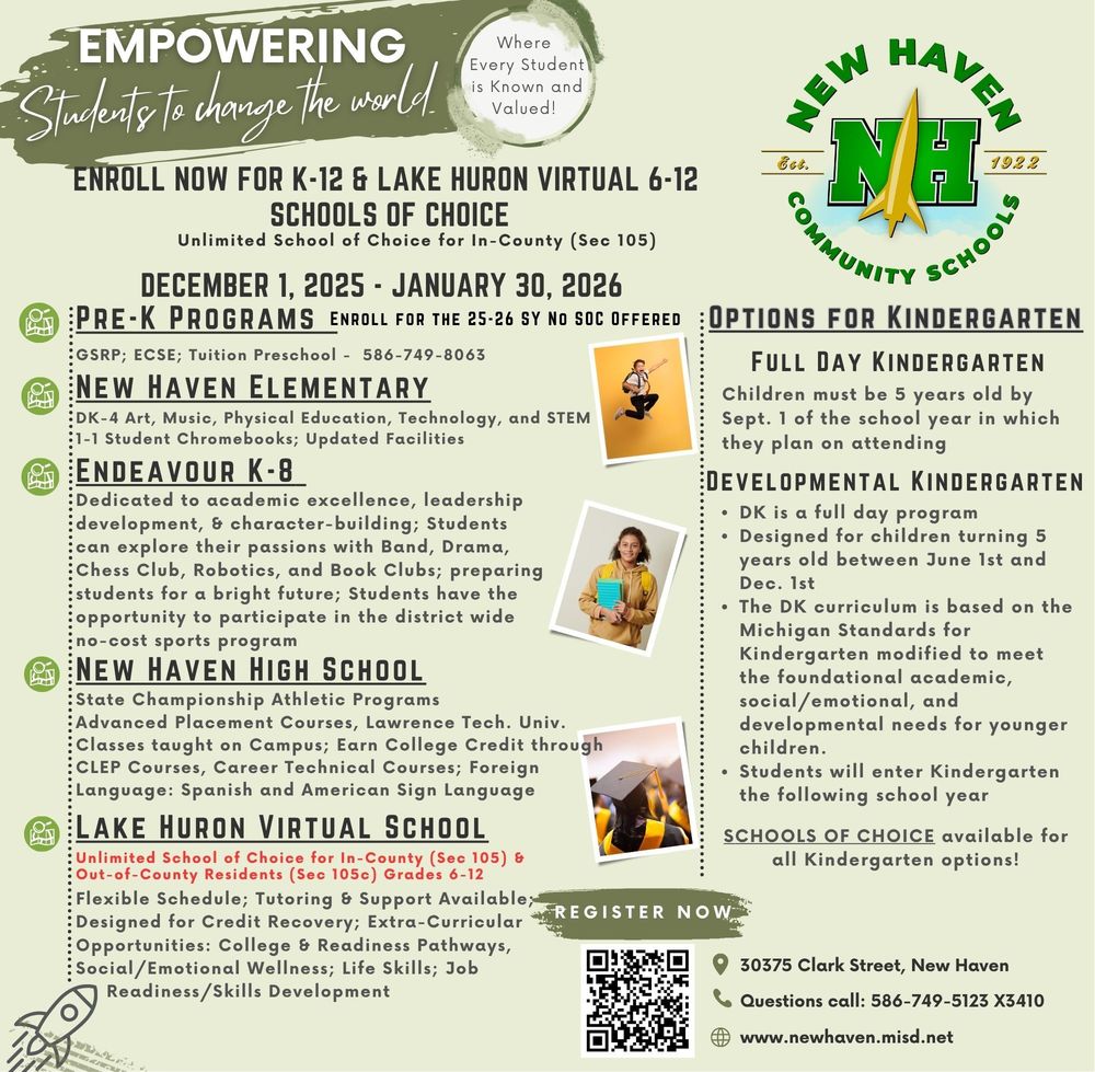 School of Choice Information on a notepad 