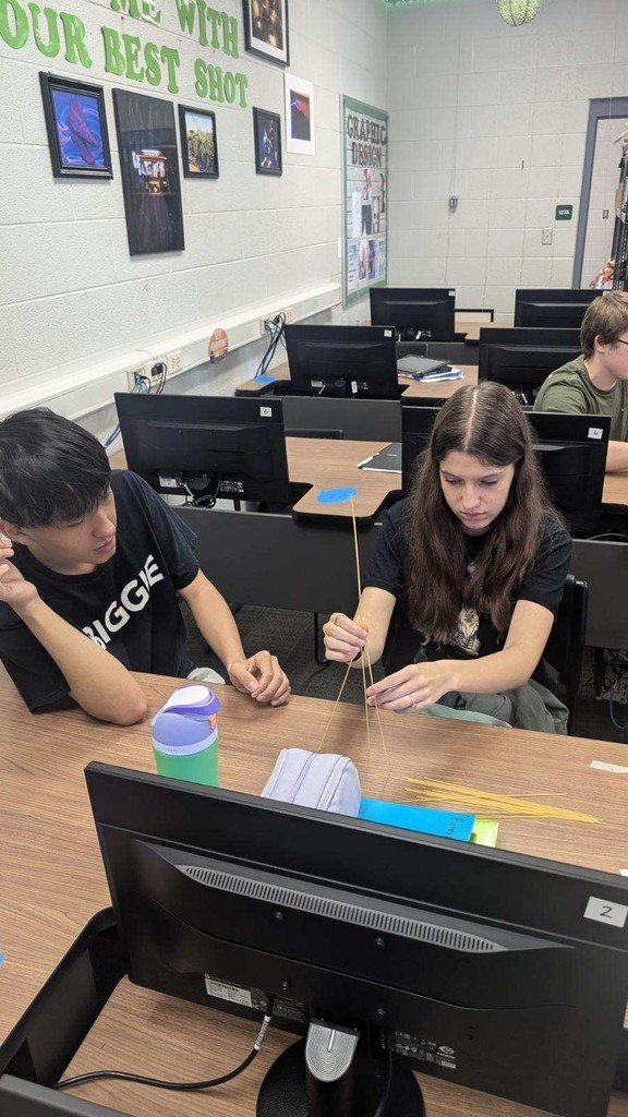 students with marshmallow challenge