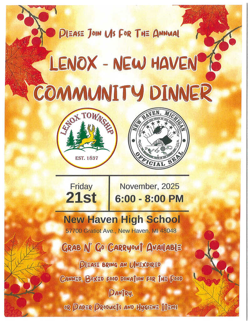 Flyer with leaves orange and yellow