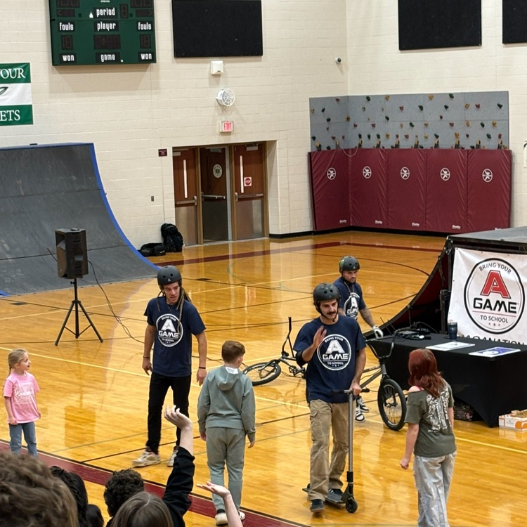 students at a bike show
