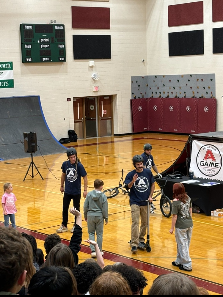 students at a bmx show