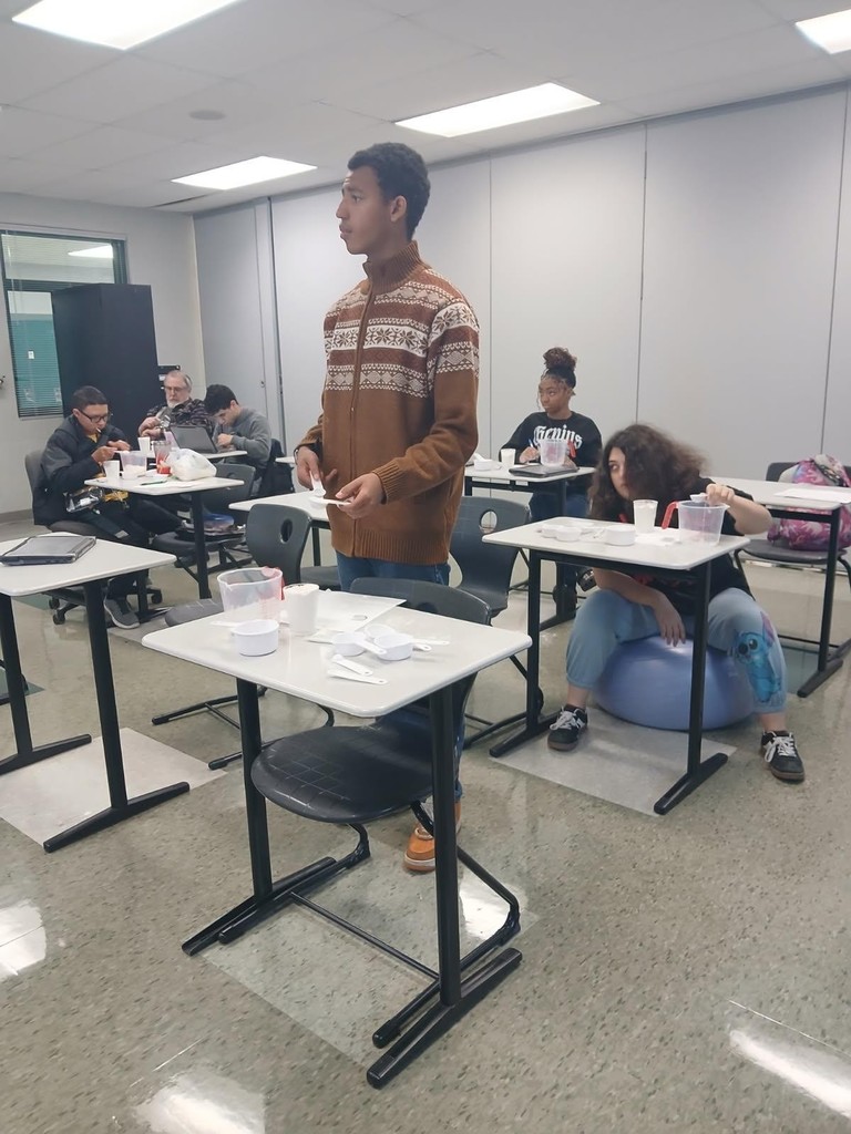 Students working in transition class