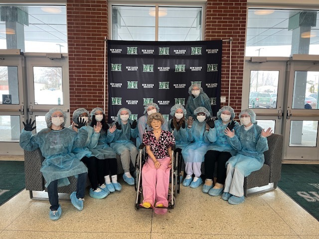 clinical students posing for a group photo