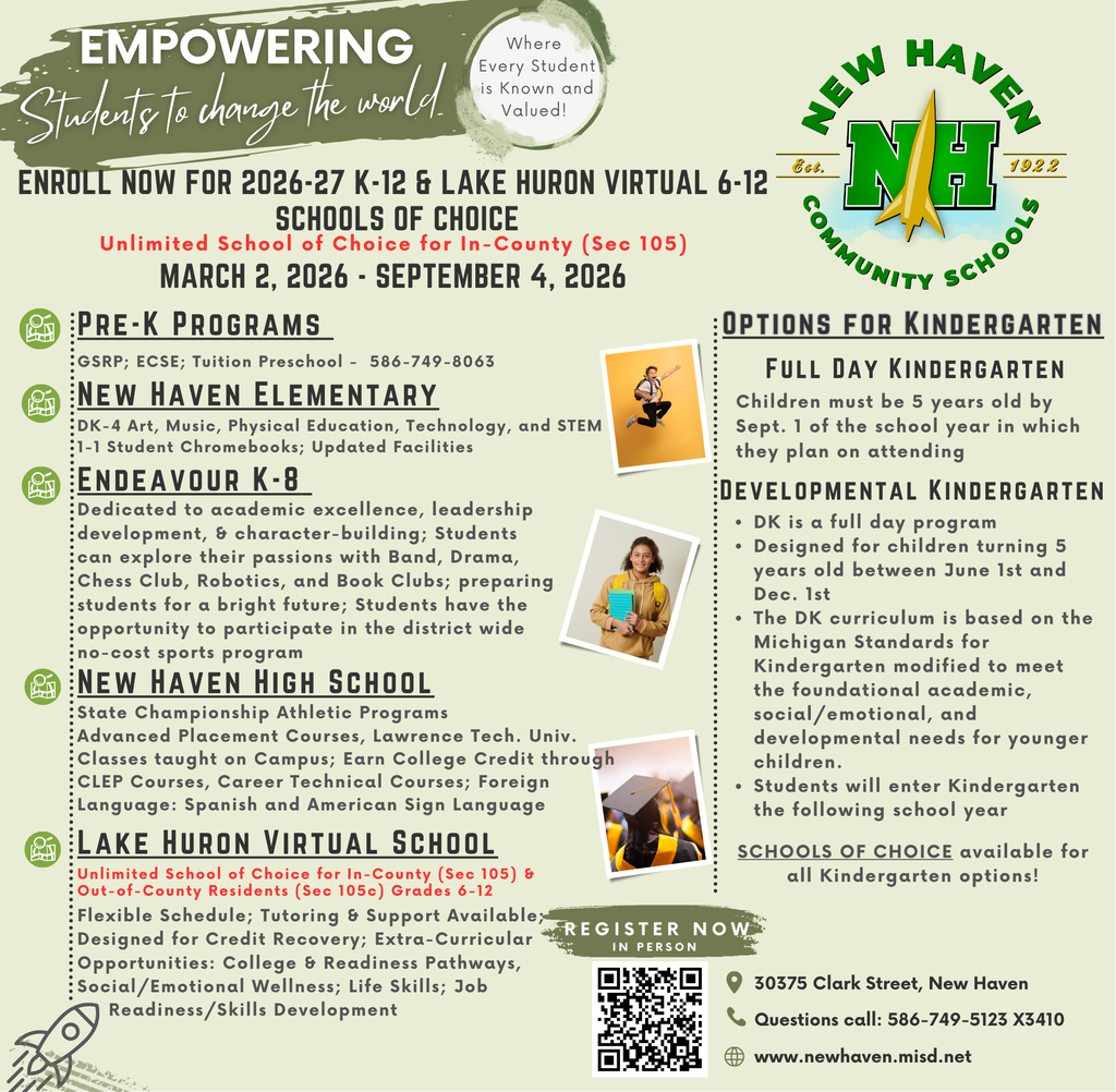 School of Choice Information on a notepad 