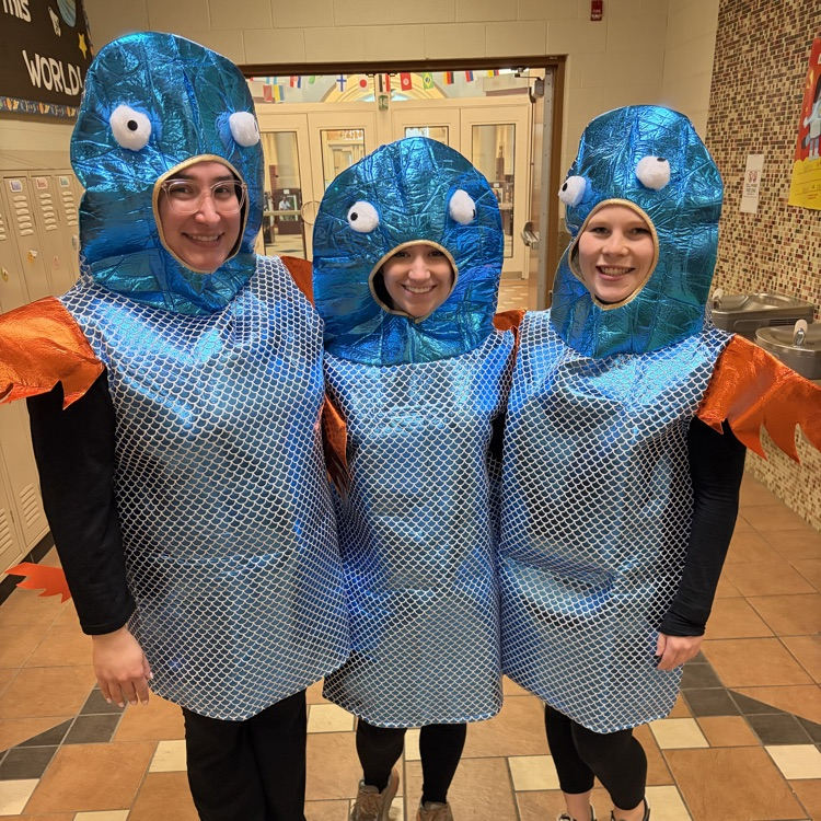 staff dressed as fish