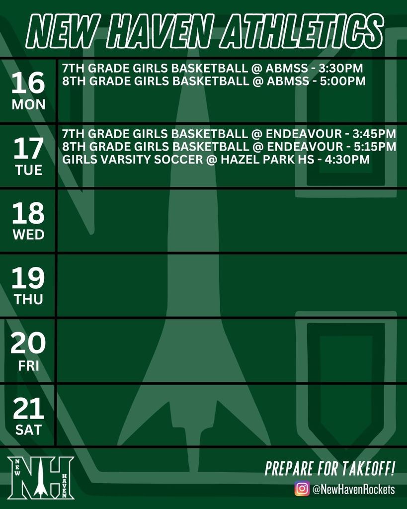Athletic schedule for 3.15.2026