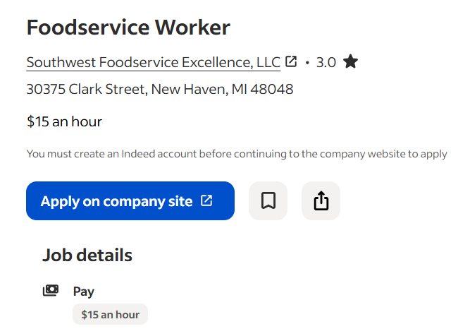 SFE Food Service Posting