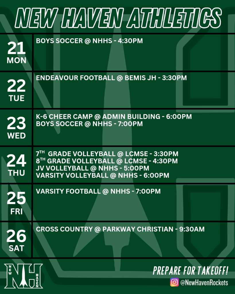 Athletic Schedule 9.20.2026