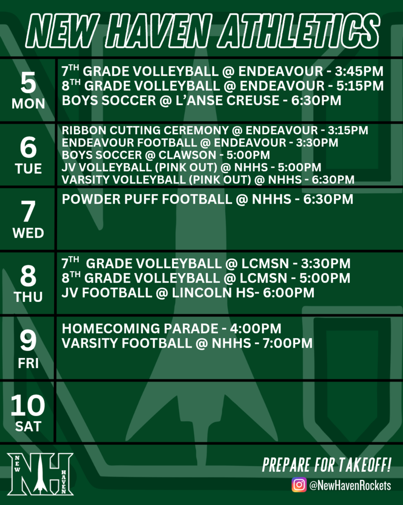 Athletic Schedule 10.4.2026