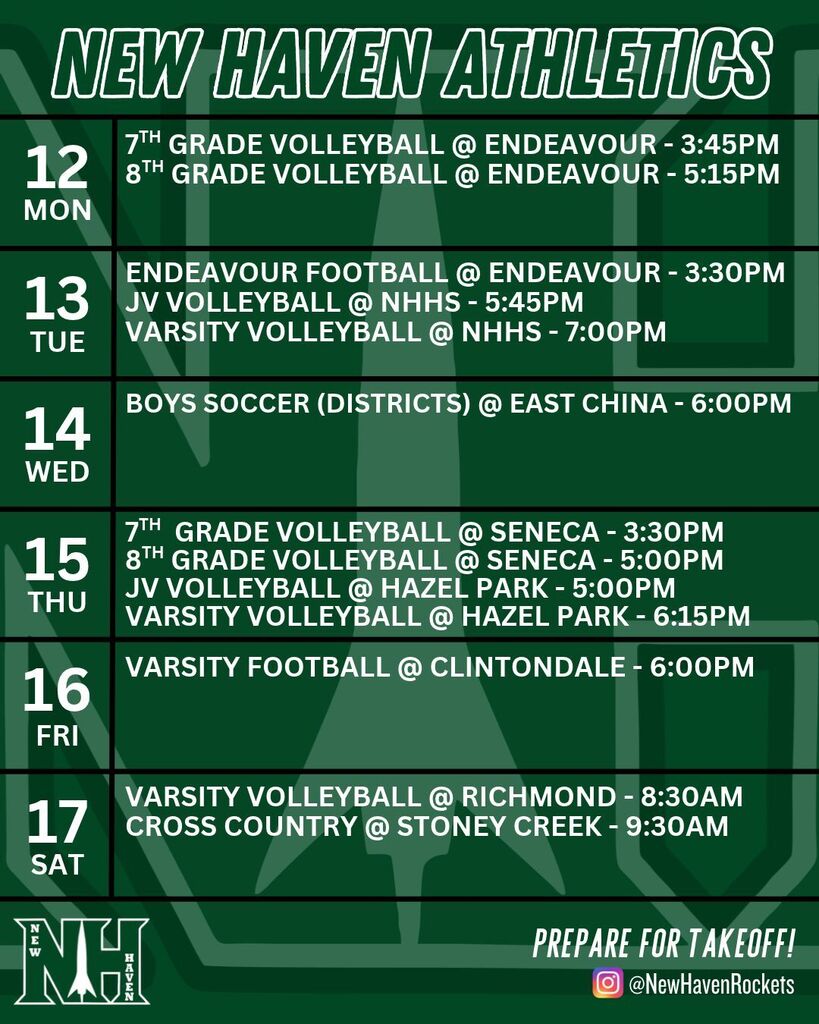 Athletic Schedule 10.11.2026