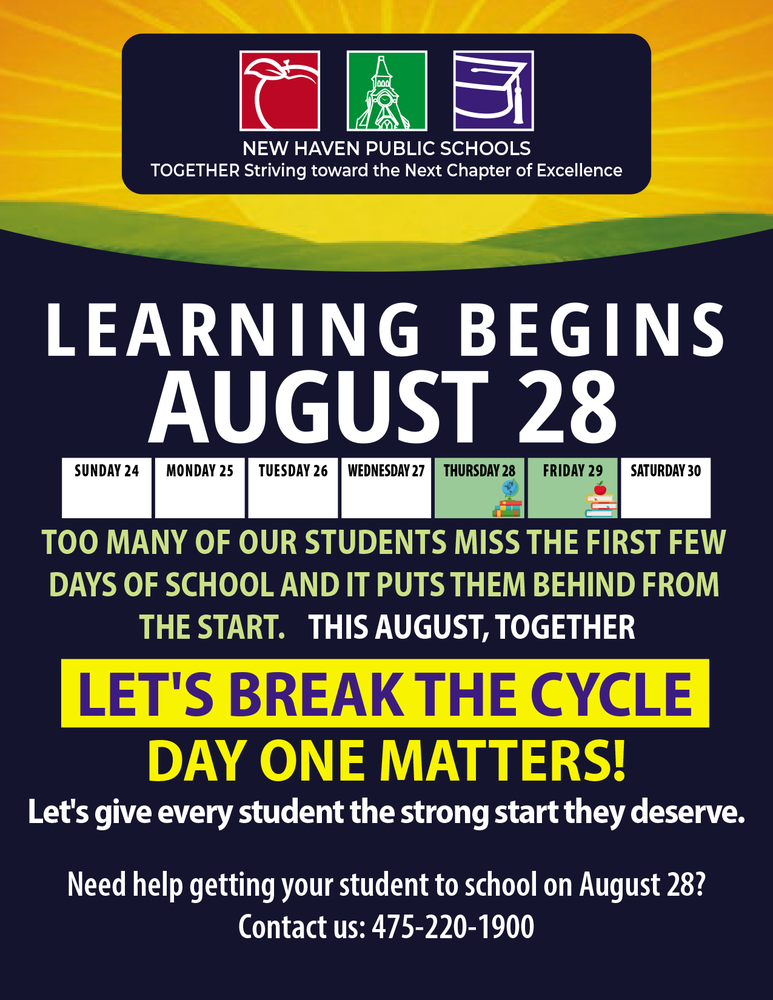 Learning Begins August 28