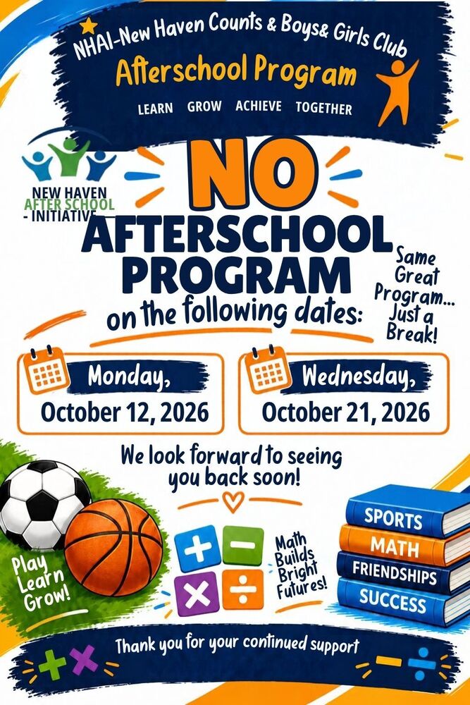No after school 10/12 & 10/21