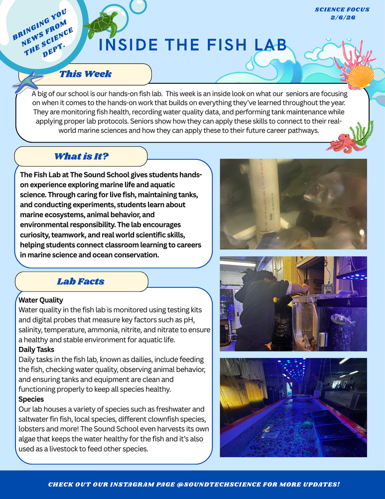  Science Focus Newsletter - INSIDE THE FISH LAB - By: Paola