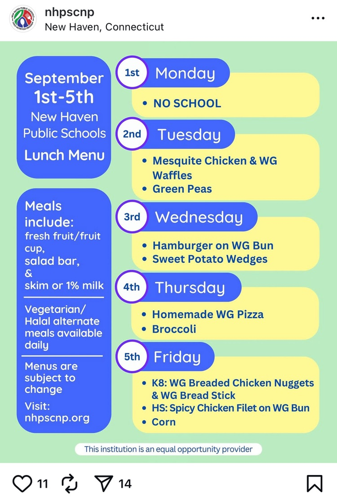 lunch menu