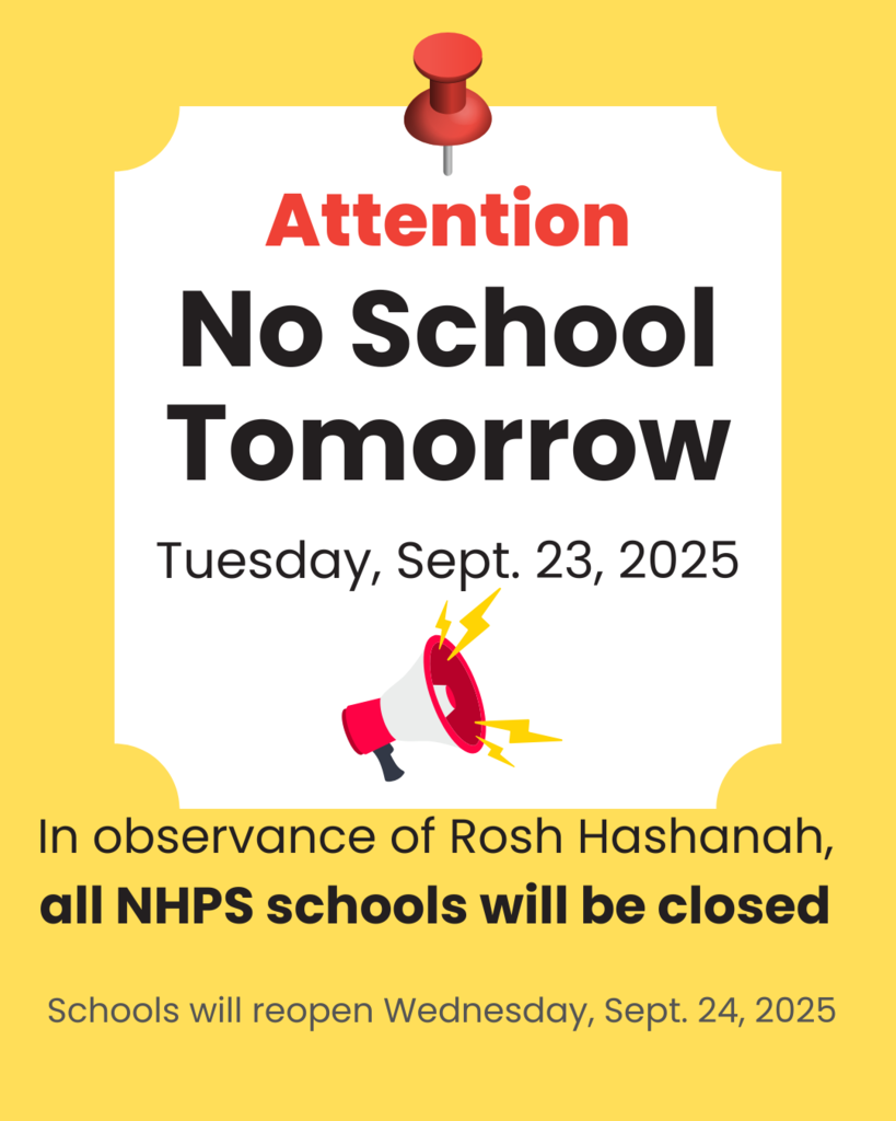 School Closed - Sept. 23rd (Rosh Hashanah)