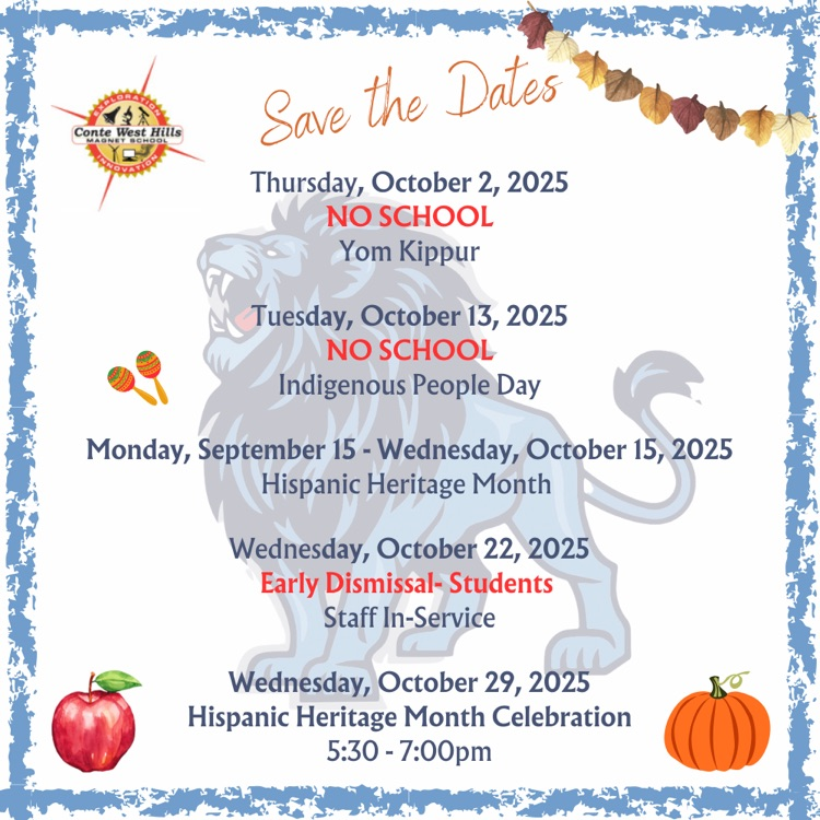 October Save the Dates