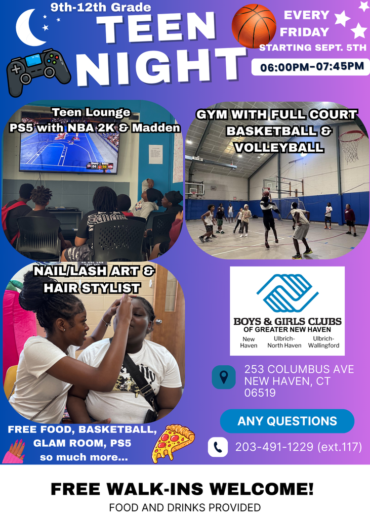 FREE Opportunity for High School Students from Boys & Girls Club! Walk-Ins Welcome - Food & Drink Provided