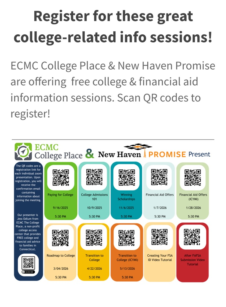 Take advantage of FREE college & financial aid info sessions this year!