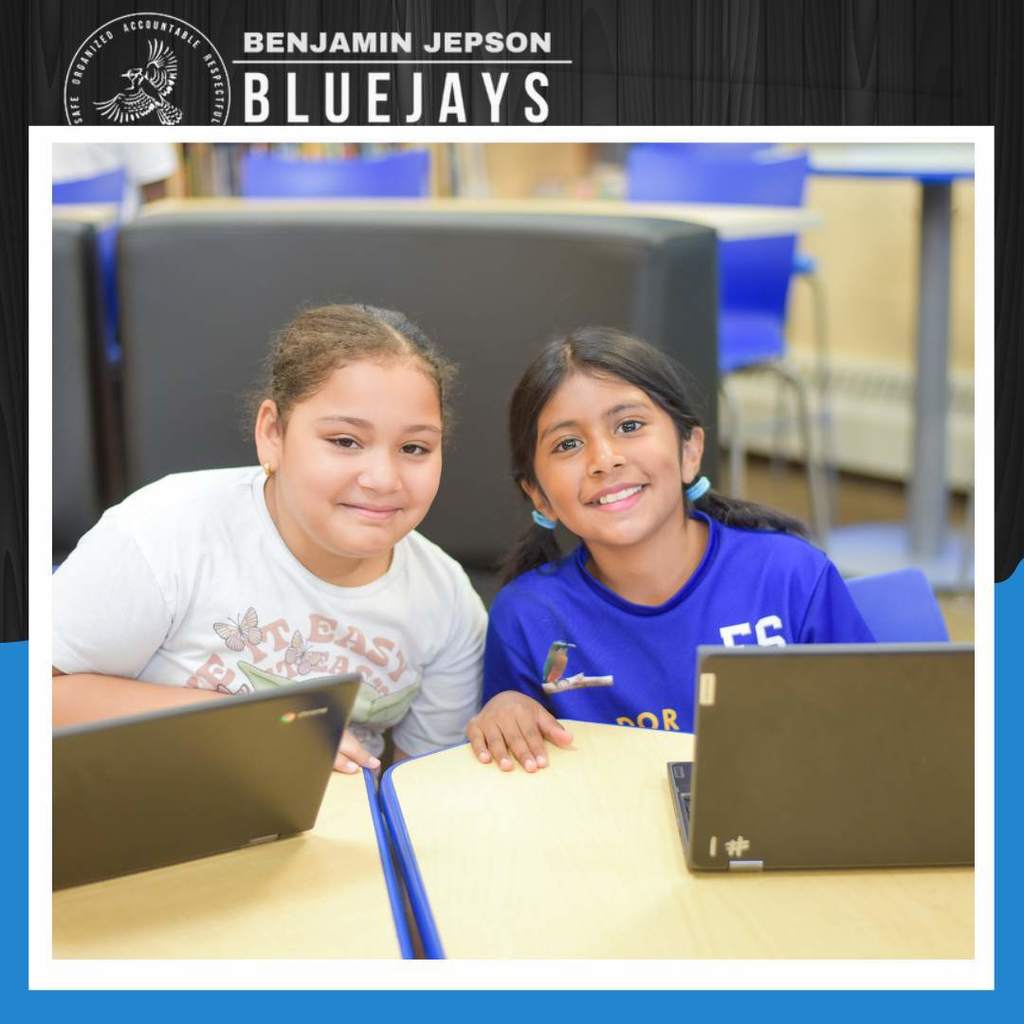 Student learning computer skills