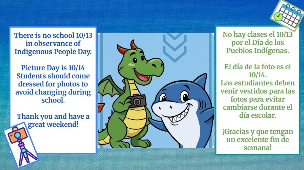 Picture Day Reminder English/Spanish