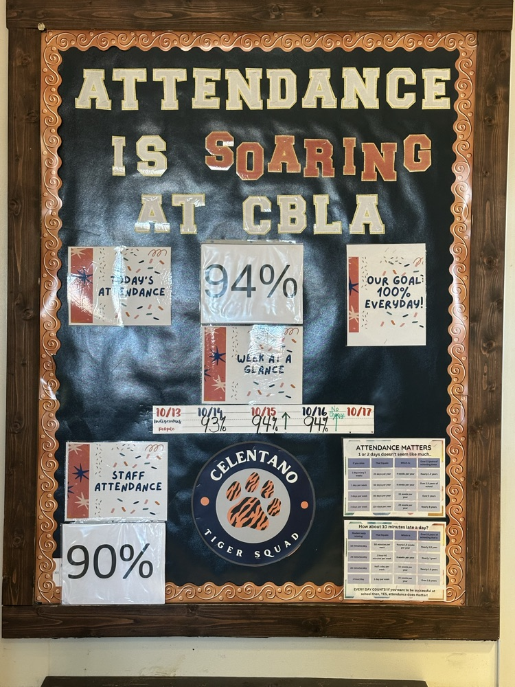 Celentano Attendance on 10/16/25 is staying strong at 94%!  