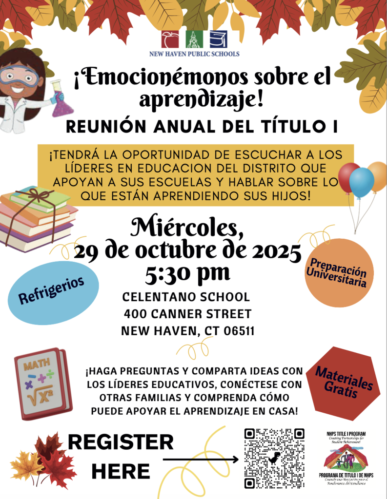 Annual Title I Meeting - Wednesday, October 29 @ 5:30pm 