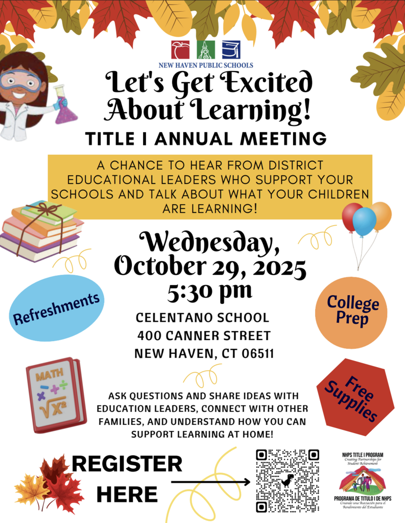 Annual Title I Meeting - Wednesday, October 29 @ 5:30pm 