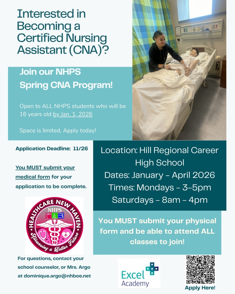 NHPS Spring CNA Program for High School Students