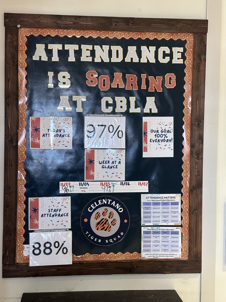 CBLA Attendance is 97% for today, 11/5/25