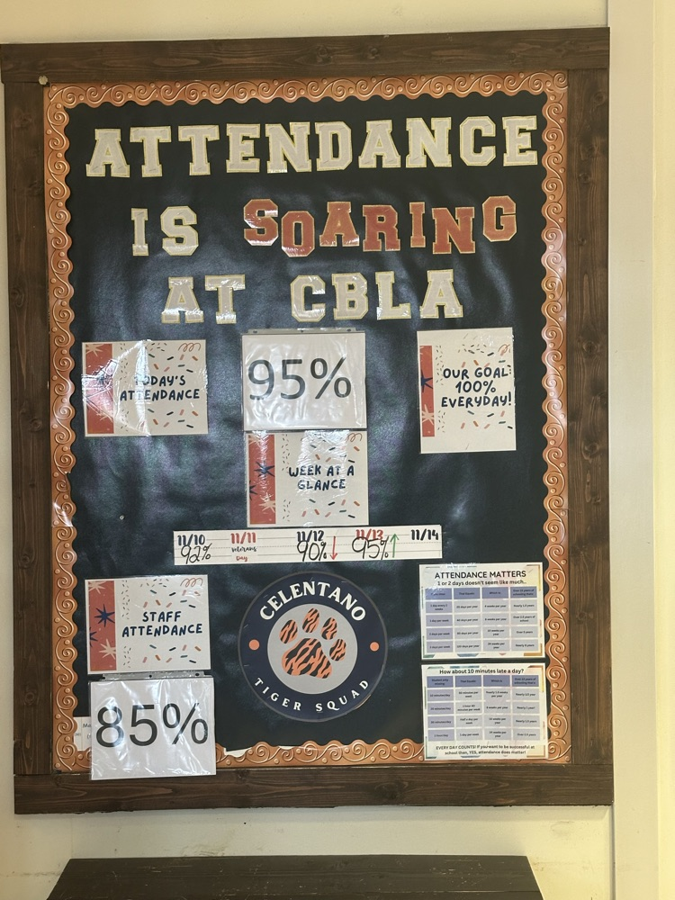 CBLA Attendance is 95% on 11/13/25.  